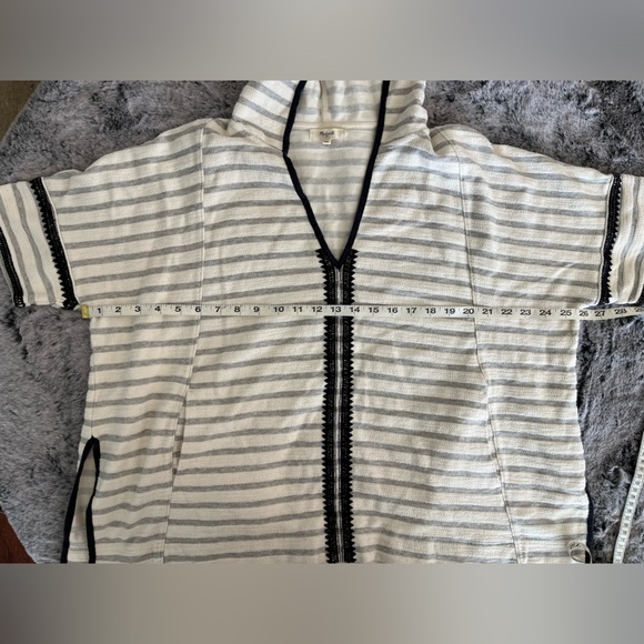 NWOT Madewell Women's Elise Embroidered Hooded Tunic Top Medium Large Pockets - Picture 13 of 15